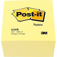 Post-it Cubo note adesive 636B 76 mm x 45 mm Giallo 450 Foglio