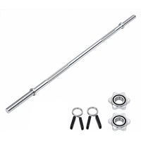 Centra 2'' Olympic Barbell Bar 5ft Weight Lifting Gym Training Bar Spring Clips