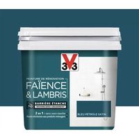 Peinture De Rénovation V33 Faïence & Lambris Bleu Pétrole 0,75 L