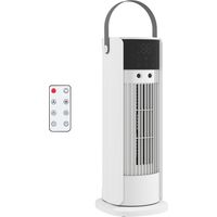 Ventilateur de table à colonne avec brumisateur, ventilateur de bureau à 3 vitesses, oscillation à 90°, blanc