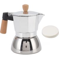 Cafetière italienne en acier inoxydable avec filtre en papier pour cafetière italienne (Moka) 150 ml