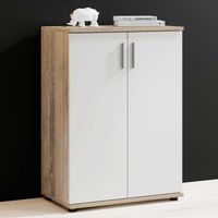 Commode Debby 2 portes - blanc/chêne sonoma