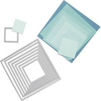 Sizzix Framelits Fustelle, Piazze, Set 8 Pezzi