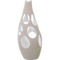 Vase Ceramic 45 cm Strahl gestreifter Lochkreis ° 17x45cmpour Alle Stile, um dem Haus eine Note zu verleihen