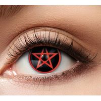 Lentilles de couleur 3 mois Trimestriel Boule d'Halloween PENTAGRAMME ROUGE