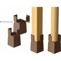 Set di 4 rialzi regolabili per letto Ulisem (22-42 mm) - Piedini per sedie, tavoli e divani - Marrone