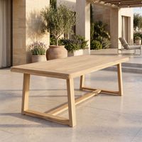Table de Jardin Elise - Bois Clair - 8 Places - Acacia Massif FSC Effet Teck - 240 x 100 x H75 cm