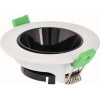 Jandei - Aro para bombilla GU10 circular blanco y negro orientable