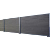 Kit completo di estensione per recinzione in composito coestruso 1,50 L x 1,80 H (doghe reversibili) - Colori - Grigio antracite/Grigio chiaro, Altezza - 180 cm, Lunghezza - 150 cm