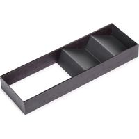 Emuca Organizador inclinado Orderbox para cajón, 150x470mm, Acero y Madera, Gris antracita