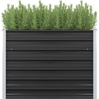 Garten-Hochbeet Anthrazit 100 x 40 x 77 cm Verzinkter Stahl CFW890545