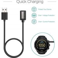 Chargeur de berceau avec clip de câble de charge USB pour Suunto Spartan Ultra HR Spartan Sport Wrist HR, Suunto 9, Suunto