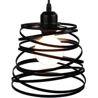 Pendant Light Metal Cage Hanging Light Flush Ceiling Light Fitting for Kitchen Bar Bedroom Hallway Ø 20cm White