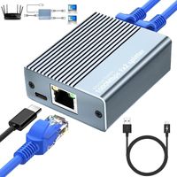 Switch Ethernet 1 à 2, 2 Ports Switch RJ45 Ethernet Splitter Network Switch Ethernet Répartiteur Gigabit Ethernet pour Les Ordinateurs Les Routeurs et Les Décodeurs Télévision Numérique, etc.