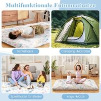 Matelas futon japonais, housse lavable, 140 x 200 cm