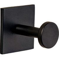 COSMIC Towel Hook, Robe Hook, Coat Hook, Self-adhesive, Black, Stick Collection