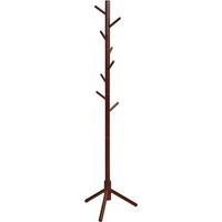 Porte-manteau, porte-manteau autoportant en bois d'hévéa avec 8 crochets, porte-manteau réglable en haauteur, porte-manteau pour porte-manteau, pour la maison, le bureau, l'entrée Porte manteau