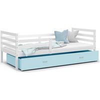 Lit Enfant Milan 90x190 tiroir Blanc - bleu