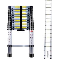 Scala Telescopica in Alluminio, Scala Domestica Multiuso, Regolabile in Altezza, Carico Massimo 150 Kg Riparazioni Domestiche, Deposito in Soffitta - 4.7m