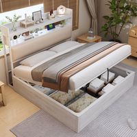letto contenitore 180x200 con USB stile vintage bianco OKMYHOME