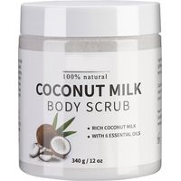 Gommage corporel au lait de coco et sel de bain exfoliant MELAO Pure Body Naturals - soin hydratant et lissant, 500g