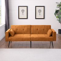 AS EASY Best Choice Products Upholstered Futon Sofa Bed,Comfy Modular Foldable Sleeper Sofa 68″Fabric Couch Sleeper for Home,Dorm, Bonus Room, Compact Spaces.