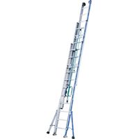 Tubesca Comabi – Échelle coulissante à corde 3 plans – Aluminium renforcé – Longueur déployée 12,75 m – Charge maximale 150 kg – Pour chantiers extérieurs