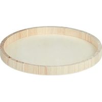 Rayher 62731000 Vassoio in Legno, Diametro 30Cm, Legno Naturale, Dimensioni 30X30X2,5Cm
