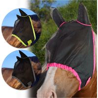 SHETTLAND, VERDE CHIARO: Maschera Antimosche per cavalli modello Fly Go con inserto elasticizzato sul naso