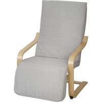 Fauteuil de Salon Reposapiés Ajustable Butaca Tapizada Lino Sintético Oficina Dormitorio Gris 66.5x94x100cm