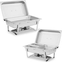 Scaldavivande a bagnomaria per piatti di pasta con contenitori GN 2 x 8l - set da 2 pezzi.