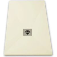 Piatto doccia ultrasottile 80 x 180 cm PURE in resina finitura ardesia beige