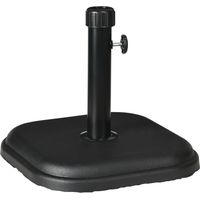 Base de Sombrilla de Jardín Peso 11 kg Soporte para Parasol Pie de Parasol para Mástil de Ø32-38 mm 36x36x31 cm Negro