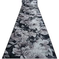 Runner anti-slip LOTUS BOUQUET 52901 Flowers grey / beige WASHABLE 120cm grey 120x530 cm