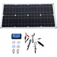 100W Solar Panel Kit IP67 Waterproof with DC 12V 24V 20A Controller Portable Solar Panel for RV Caravan Vehicle