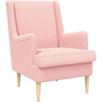 vidaXL Fauteuil Rose Bouclé
