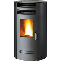 Stufa a pellet biofiregrill GQ80-8 kW rotonda Nero