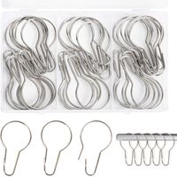LaBlanc - 40 Pièces Anneaux de Rideau de Douche, Anneaux Rideaux Douche, Anneaux pour Rideaux, Anneau Rideau Douche, Anneau Rideau Douche pour Salle de Bain, Salon, Chambre à Coucher (Argent)