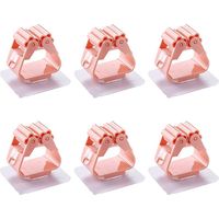 Lot de 6 crochets pour balai à franges - blancs
