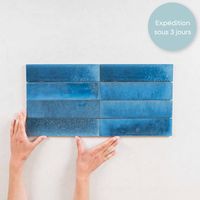 Carrelage Effet Zellige Bleu TANGER 6x24 cm China
