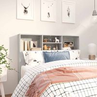 811857 Headboard Cabinet Concrete Grey 120x19x103,5 cm vidaXL