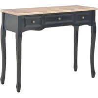 Table de console et coiffeuse Table d'entrée avec 3 tiroirs Noir 52547