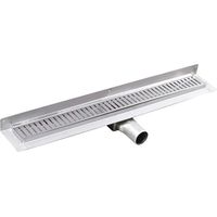 Gelco Manus - Piletta per doccia 85 cm, con griglia Onda, montaggio a parete, acciaio inox GMO24