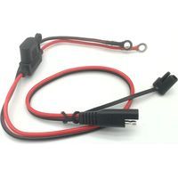 SAE-Stecker für Motorrad-Batterieladegerät – 60 cm langes 16 AWG-Kabel mit 10-A-Sicherung – 12-V-Schnellkupplungsstecker – Für Motorräder und Fahrzeuge