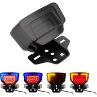 LED Feu arrière Moto Intégré Clignotant,LED Feu de Freinage,Feu de Route avec Support de Plaque Imperméable pour Motocyclette 12V-1 Pcs