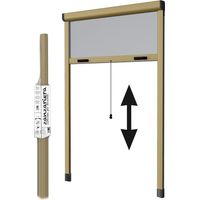 Moustiquaire rétractable verticale 140x170 avec rouleau avec embrayage bronzé fabriqué en Italie - Fraschetti