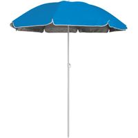 Ombrellone da mare con aste in fibra di vetro palo in alluminio orientabile -Ø 240 cm / Grigio