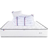 Matelas Iris (20 cm), mousse haute densité, ferme, face été/hiver,Couette et Oreiller, 180x200cm