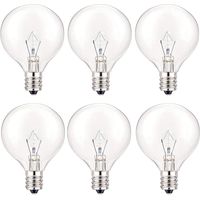 Set 6 lampadine G40 Edison – Attacco E12 – 7W 60 lumen – Impermeabili – Per luci decorative interne ed esterne – Luce calda