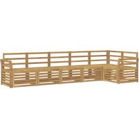 vidaXL Ensemble de canapés d'extérieur 6 pc Blanc Bois d'Acacia Massif